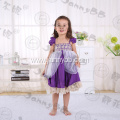 wholesale baby clothes ruffle purple princess dresses